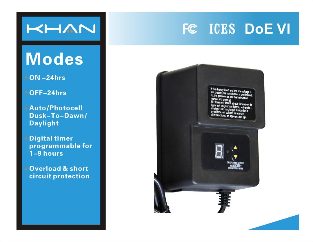 Khan Tech 120w 12vac Low Voltage, Waterproof Landscape Lighting Transformer